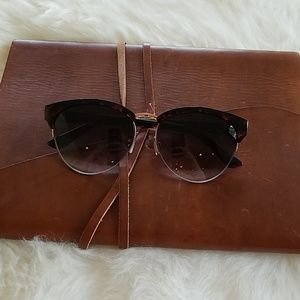 Jones New York Tortoise Rimless Sunglasses